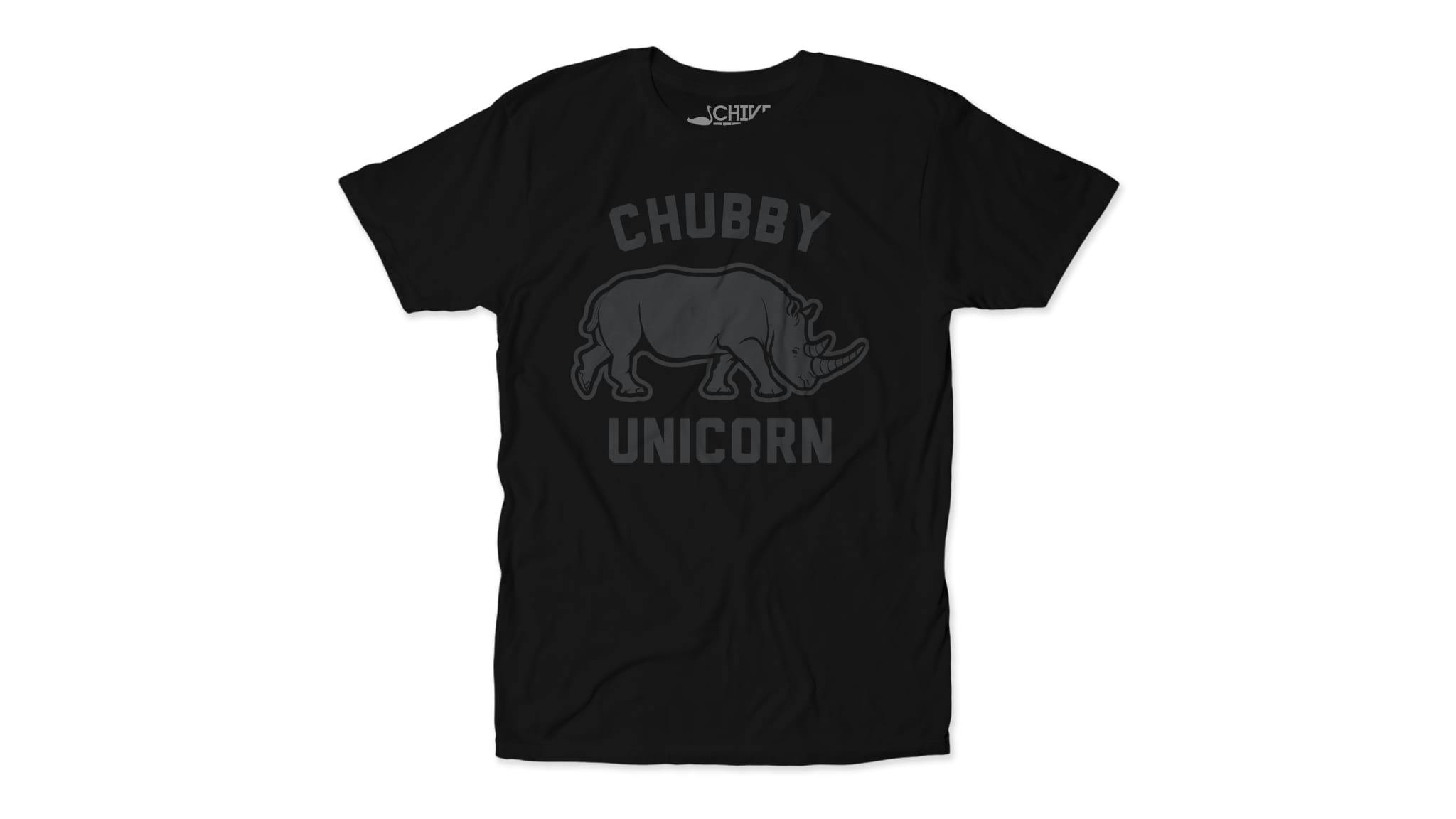 Chubby Unicorn Blackout Tee
